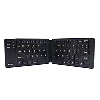 Portronics Chicklet Foldable Bluetooth Keyboard – Black is a portable, sleek keyboard with responsive keys and easy Bluetooth connectivity.