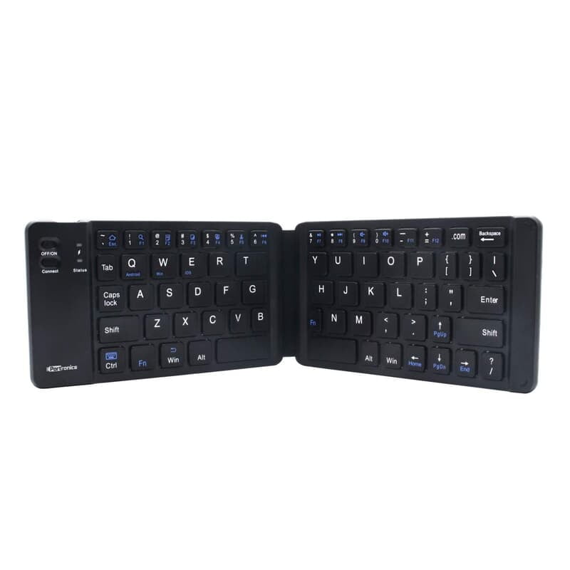 Portronics Chicklet Foldable QWERTY Keyboard, Mini Pocket Sized, Rechargeable, Bluetooth Wireless, One Touch Connect Button