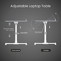 POR 1380 My Buddy Plus Portable Laptop Table – Cooling Fan |Black | 1 Year Warranty