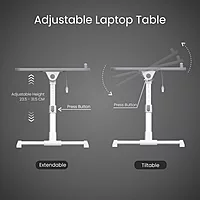 POR 1380 My Buddy Plus Portable Laptop Table – Cooling Fan |Black | 1 Year Warranty