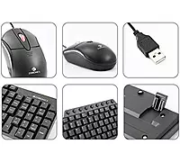 ZEBRONICS JUDWAA 555 USB Multimedia Keyboard & Mouse Combo, 114 Keys, 9 Dedicated Multimedia Keys, Ergonomic Design, High Precision Mouse, Plug & Play, Ideal for Home & Office Use.