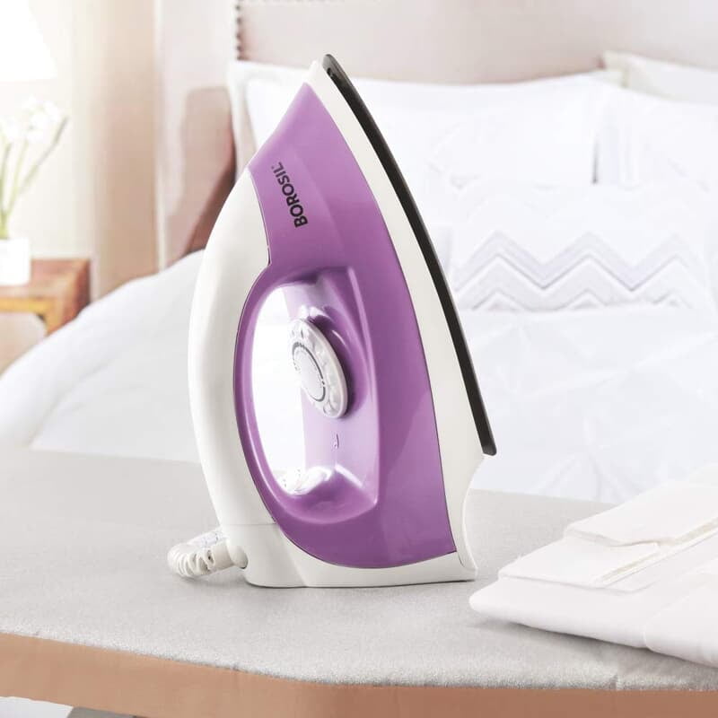 Borosil Dry Press 1000-Watt Iron, Purple