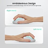 Portronics Toad IV Mouse – Dual connectivity with Bluetooth & 2.4GHz, ergonomic design, compact size, ideal for travel, smooth tracking, compatible with multiple devices, stylish blue finish.