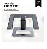 Portronics My Buddy K5 Laptop Stand – Metal Build | Extendable Design | Grey | 1 Year Warranty