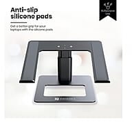 Portronics My Buddy K5 Portable Laptop Stand with Aluminium Frame, Adjustable Height, Compatible with all Laptops