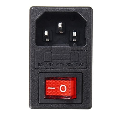 3 Pin AC Power Socket With Indicator Switch and Fuse Connector Socket 3 Pin AC Power Socket With Indicator Switch and Fuse Connector Socket