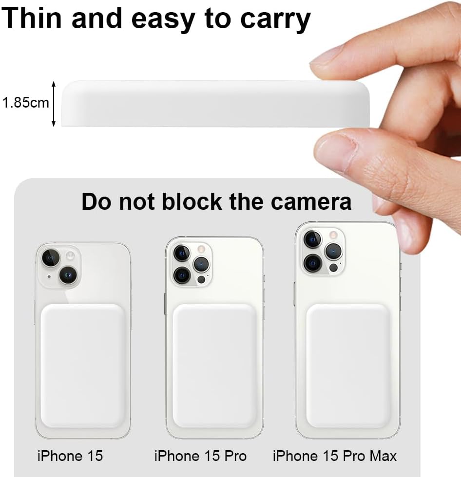 Champion Magnetic Wireless Power Bank , PD Fast Charging Sleek Design for iPhone 15, 14, 13 and 12 Series (White) Champion Magnetic Wireless Power Bank , PD Fast Charging Sleek Design for iPhone 15, 14, 13 and 12 Series (White)