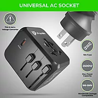 UltraProlink UM1187 - World Travel Adapter & 5 USB Gan Charger