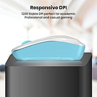 Portronics Toad 25 Wireless Mouse, 2.4 GHz with USB Nano Dongle, 1200 DPI Optical Tracking, Ambidextrous for PC, MacBook, Laptop