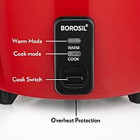 Borosil Pronto Dual 1.8 L Electric Rice Cooker with 2 Pot | 700W, Keep Warm Feature with Indicator Display, Anti Skid Rubber Feet | Cook & Boil Noodles, Rice, Upma, Idli, Dhokla | 2 Years Warranty