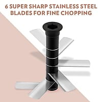 Borosil EazyPull Chopper with 6 Blades, Pull Chopper with Durable String, Mini Chopper for Kitchen, For Chopping Vegetables, Leafy Greens & Herbs, BPA-free, Unbreakable 900 ml Chopping Bowl