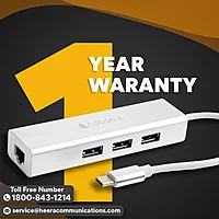 Coconut Type-C to USB 3.0 Hub with LAN Connector (Seamless Connectivity, Expand Device Ports, USB 3.0, Stable Internet via Integrated LAN Port, 1 Year Warranty)