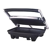Borosil Jumbo Grill 1000 Watt Sandwich Maker, 2 Slice Automatic Grill Sandwich Maker ,Non-stick Grill plates opens 105°, BPA & PTFE Free, automatic temperature control