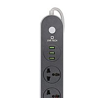 Live Tech PS 05 Surge Protector – 4 Sockets: Safeguard your devices with this reliable surge protector featuring 4 outlets, ensuring optimal power distribution and protection against voltage spikes.