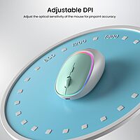 Portronics Toad IV Mouse – Dual connectivity with Bluetooth & 2.4GHz, ergonomic design, compact size, ideal for travel, smooth tracking, compatible with multiple devices, stylish blue finish.