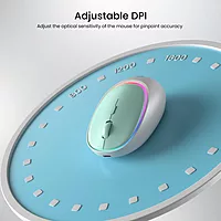 Portronics Toad IV Mouse – Dual connectivity with Bluetooth & 2.4GHz, ergonomic design, compact size, ideal for travel, smooth tracking, compatible with multiple devices, stylish blue finish.