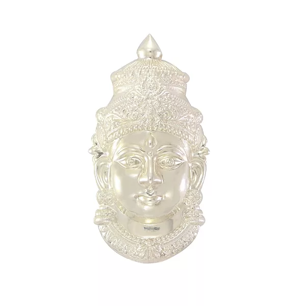 Sterling Silver Varalakshmi Face for Kalash Decoration and Varalakshmi Pooja
