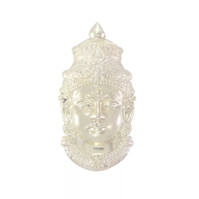 Sterling Silver Varalakshmi Face for Kalash Decoration and Varalakshmi Pooja