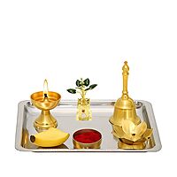 Silver Tulasi Madam / Tulsi Plant (Gold Plated)