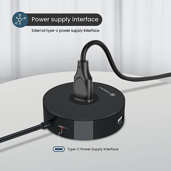 Portronics Mport 4B – A versatile USB hub featuring 4 USB ports and 1 Type-C port, perfect for connecting multiple devices simultaneously. Compact design, ideal for home and office use.