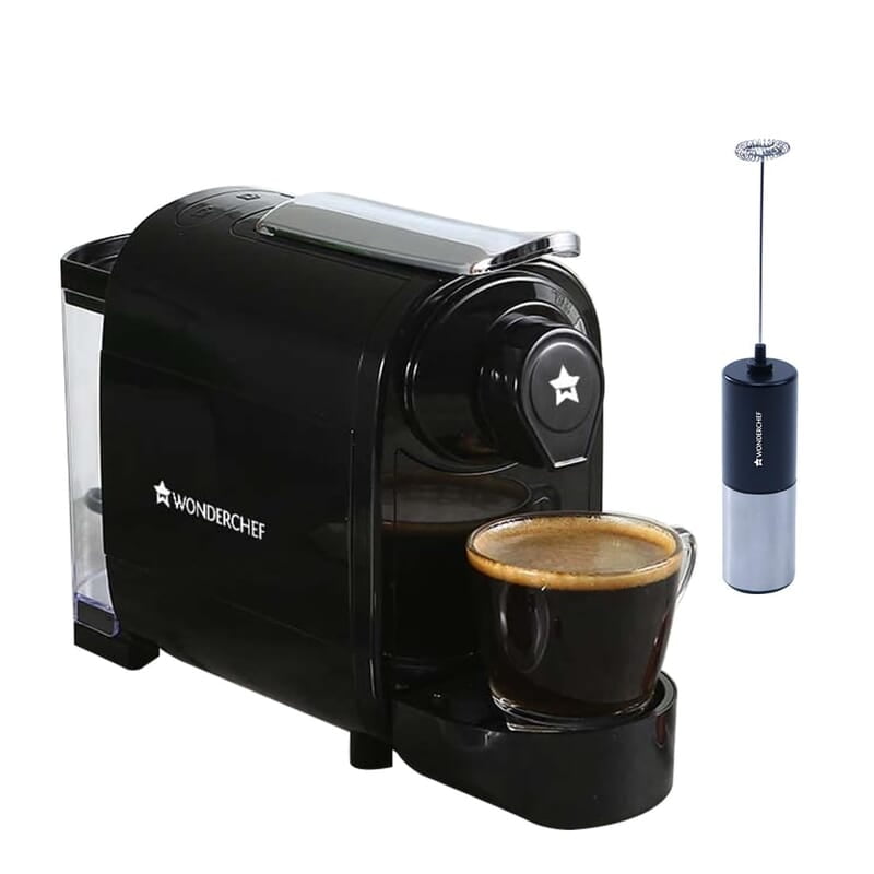Wonderchef Regalia Capsule Coffee Machine with Frother 1400W Perfect espresso shots for Cappuccino, Latte and Americano