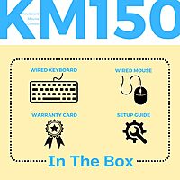 HP KM150 Wired Keyboard and Mouse Combo features a full-size keyboard layout and a precision mouse with 1600 DPI. Ideal for home or office use, it offers comfort and reliability for daily tasks.