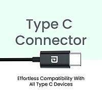 Portronics Gamma C In-Ear Magnetic Earbuds – On/Off/Volume Switch | TPE Cable | Type-C | Black