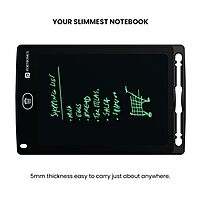 Portronics POR 1383 RuffPad 8.5E LCD Writing Pad – 8.5 Inch, Re-Writable, Safety Lock, Black