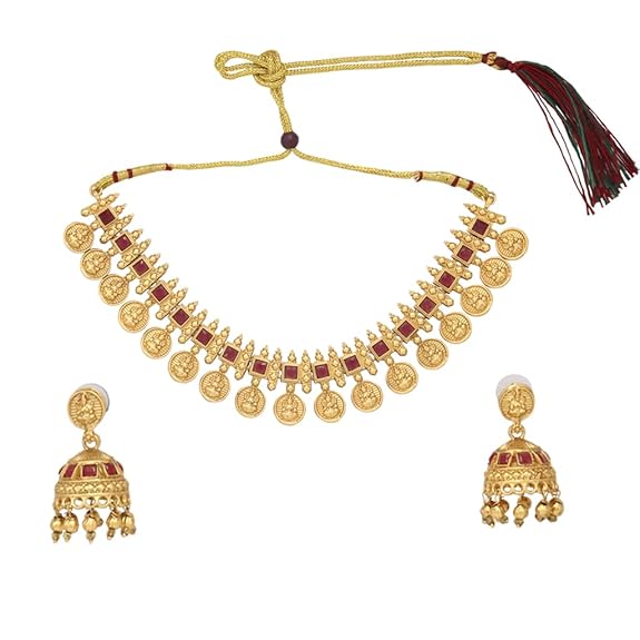 Design Lakshmi Kasu Design Choker Necklace Set