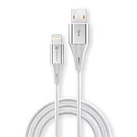 Portronics POR 1397 Konnect B Plus USB-A to Lightning Cable – 3A Nylon Braided 1m White