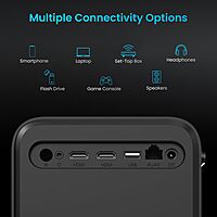 Portronics Beem 460 Smart LED Projector – 1080p Full HD | 4000 Lumens | Streaming Apps (Netflix, Prime Video, Hotstar) | Automatic Focus & Auto Keystoning | Black