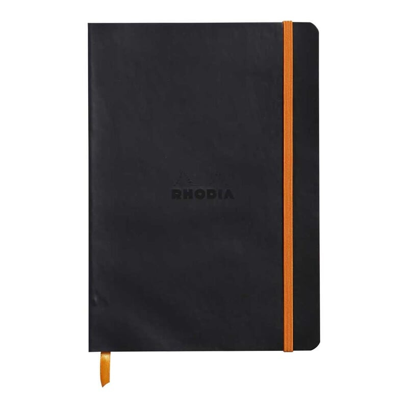 Rhodia Rhodiarama Softcover Notebook A5 Black DOT GRID Rhodia Rhodiarama Softcover Notebook A5 Black DOT GRID