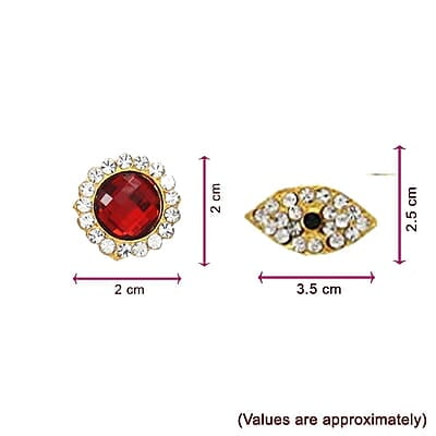 God Ornament Gold Plated Amman Face/Mugam,Crown/Kireedom and Attigai/Necklace