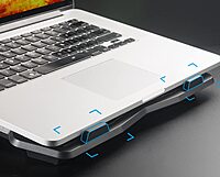 LAPCARE Lapkool-II Laptop Cooling pad Compatible for up to 15.6" (39,6 CM) laptops, Features 2 USB Ports- Ergonomically Designed Laptop Cooling Station with Low Noise