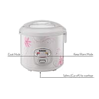 Borosil Pronto Deluxe II Rice Cooker, 1.8L