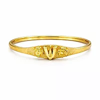 Impon Gold Plated Thirunamam Kada for Women | Traditional Namam Design Bangle | Temple Jewelry Gold Finish Bracelet