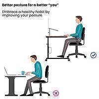 POR 1730 My Buddy D PRO Laptop Table –  & Extendable Height | Brown | 1 Year Warranty