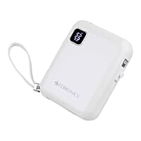 ZEBRONICS MW64 Compact Power Bank, 10000 mAh, Rapid Charge, 22.5W Output, Outputs - Type C Cable | Type C Port | Lightning Port, Percentage Indicator