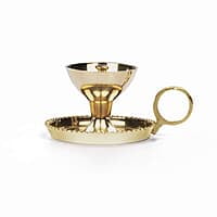 Borosil Medium Size Mangal Diya Decorative Brass Glass Oil Lamp |