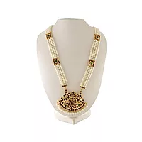 Bharatanatyam Long Necklace | Traditional Temple Dance Jewelry Haram