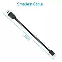 Portronics Konnect Core Mini Long Micro USB Cable – Fast Charging & Reliable Power for Micro USB Devices