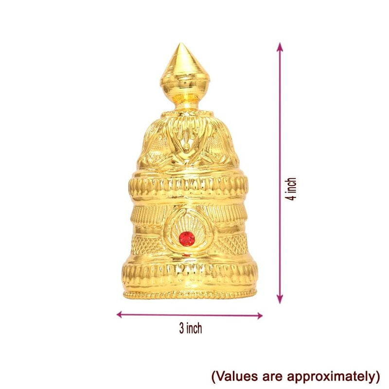 God Ornament Gold Plated Full Round Crown