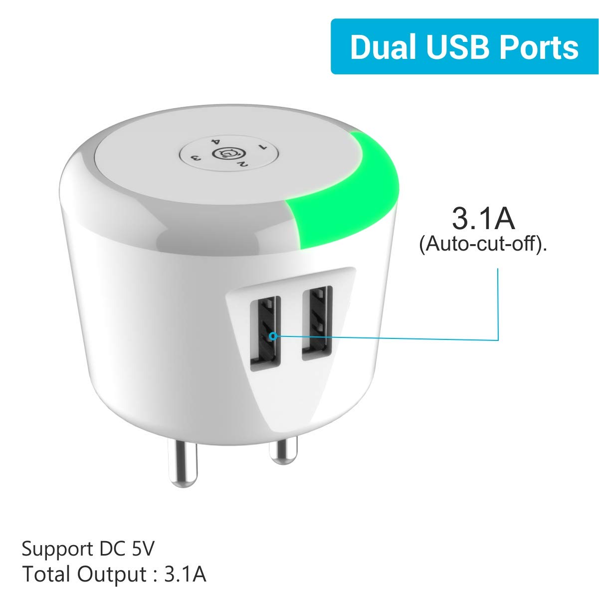 Portronics Adapto 469 3.1A Timer Adapter