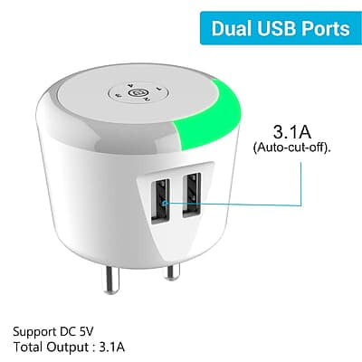 Portronics Adapto 469 3.1A Timer Adapter Portronics Adapto 469 3.1A Timer Adapter