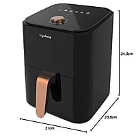 Lifelong Air Fryer 1 Year Warranty 1200W, 4L, Air Fryer for Home, Airfryer, Electric Air-Fryer with 360° Hot Air