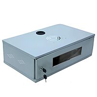 2U Metal Rack for DVR/NVR/Network Switches – Lockable, Glass Front