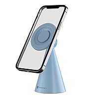 Portronics Mogun 5 – MagSafe Desk Phone Holder, Blue. Sleek design, securely holds phone while charging. Ideal for home or office.