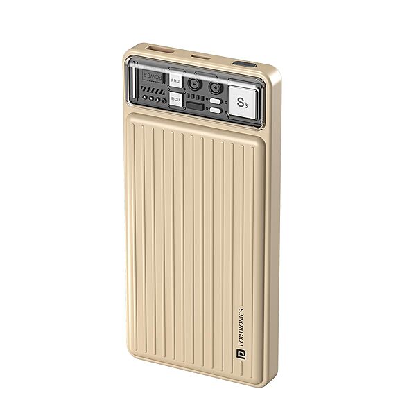 POR 2814 Luxcell Stride 10 Power Bank – 10000mAh | 22.5W PD Input & Output | Mach USB | Mocha