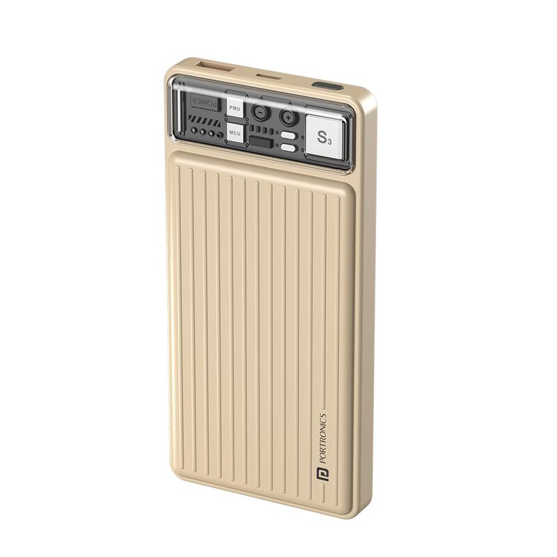 POR 2814 Luxcell Stride 10 Power Bank – 10000mAh | 22.5W PD Input & Output | Mach USB | Mocha