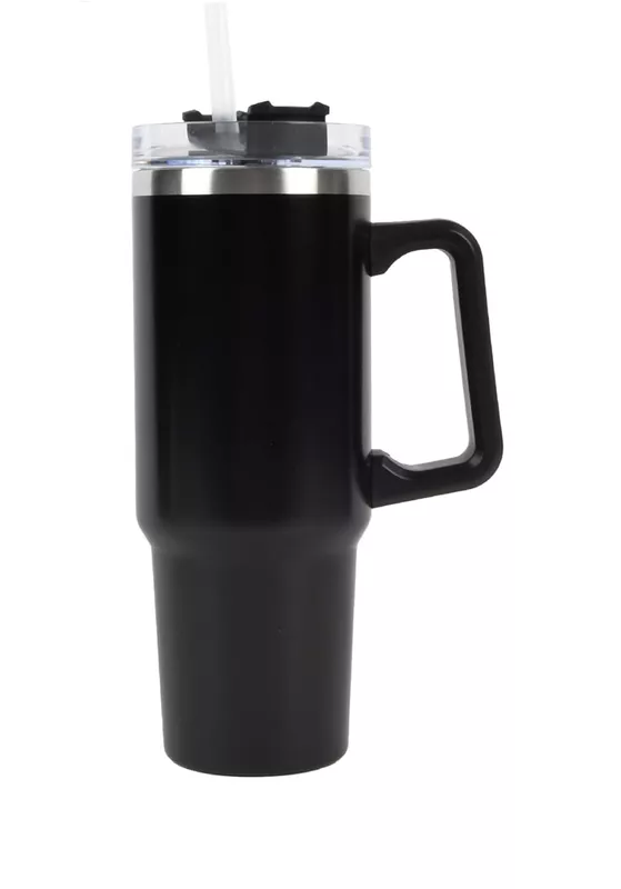 1200ml Steel Hot and Cold Tumbler - 1 straw